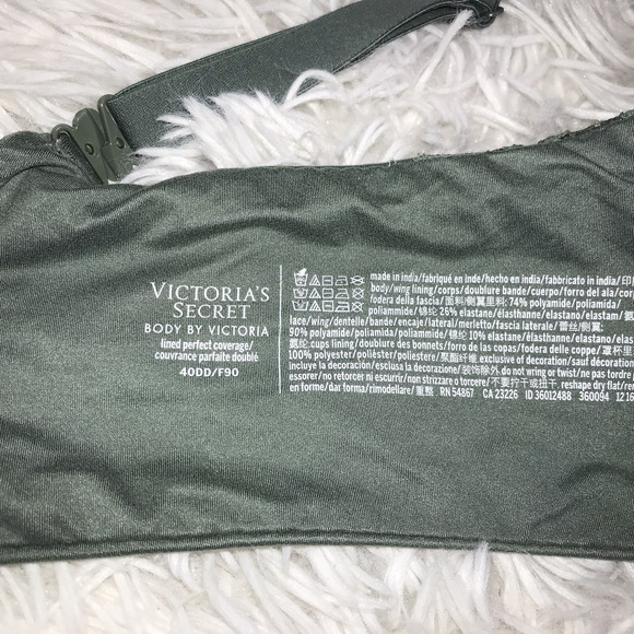 Victoria’s Secret Body By Victoria Lined Perfect Coverage Bra 40DD lace Green - Picture 5 of 5